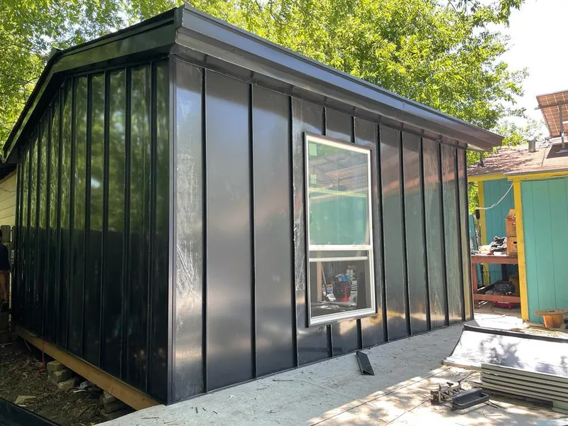 Black standing seam metal wall panels for Metal Roof Installation in La Vergne